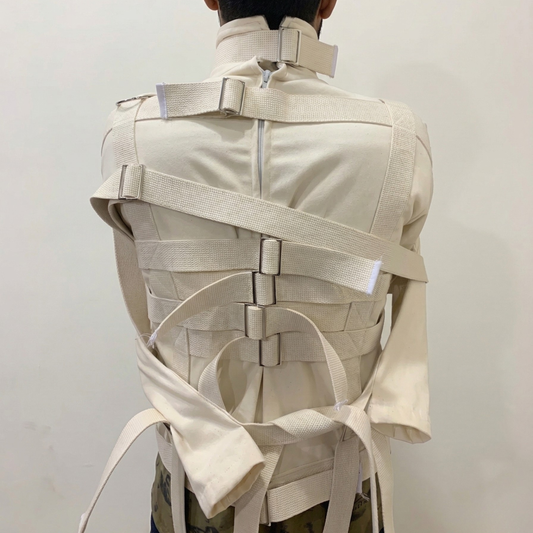 Heavy Duty Canvas Straight Jacket – Reinforced Straitjacket for Professional Use