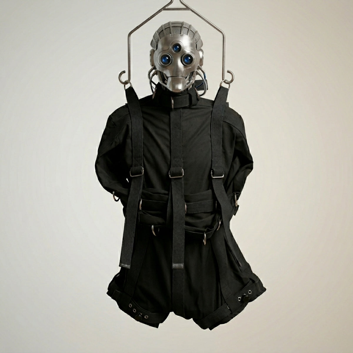 Black MAX Security Heavy Duty Straitjacket Bodysuit Romper Costume with Locking Straps