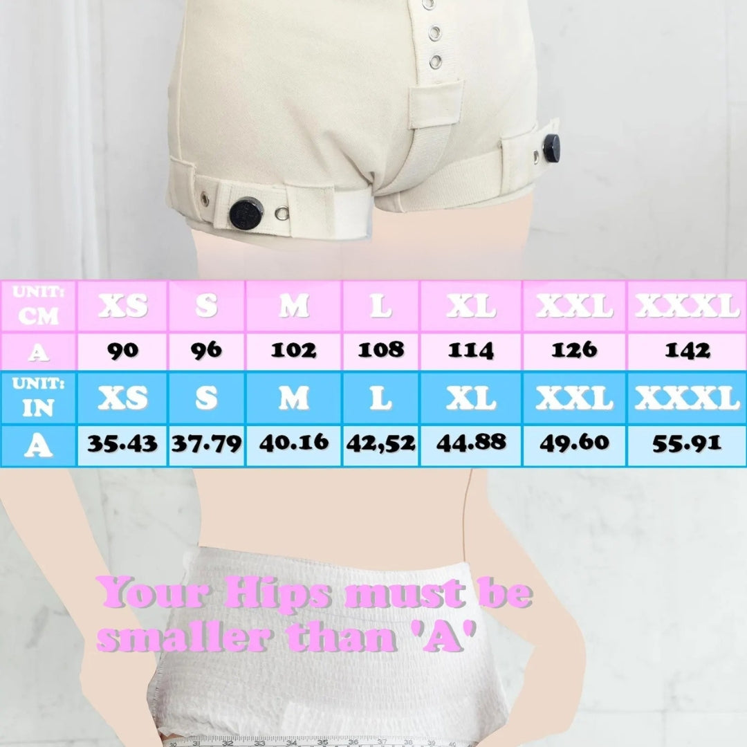 Heavy Duty Pink Diaper Cover Pants with Locks | Secure Restraint Costume