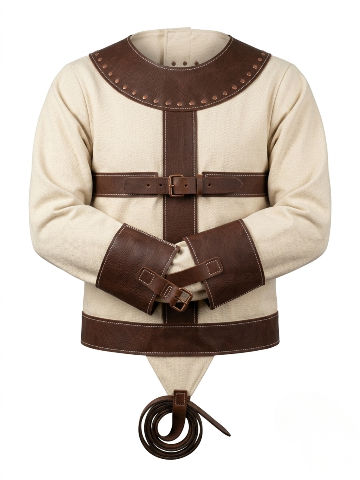 Canvas Straitjacket with Leather Straps