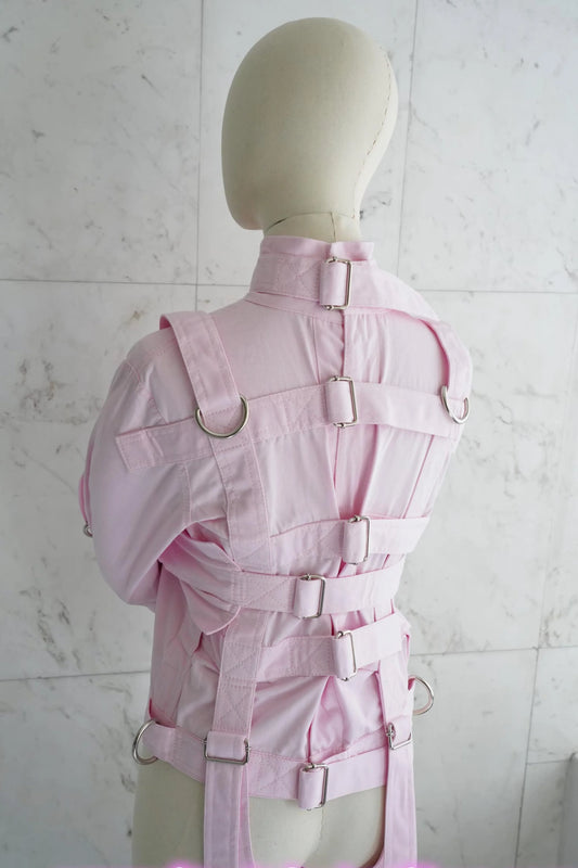 Baby Pink Straitjacket with Double Crotch Straps – ABDL, Cosplay & Theatrical Use