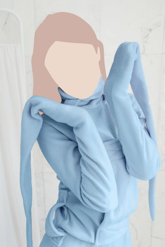 Pink Soft Polar Fleece Straitjacket One-Piece Pajama Costume