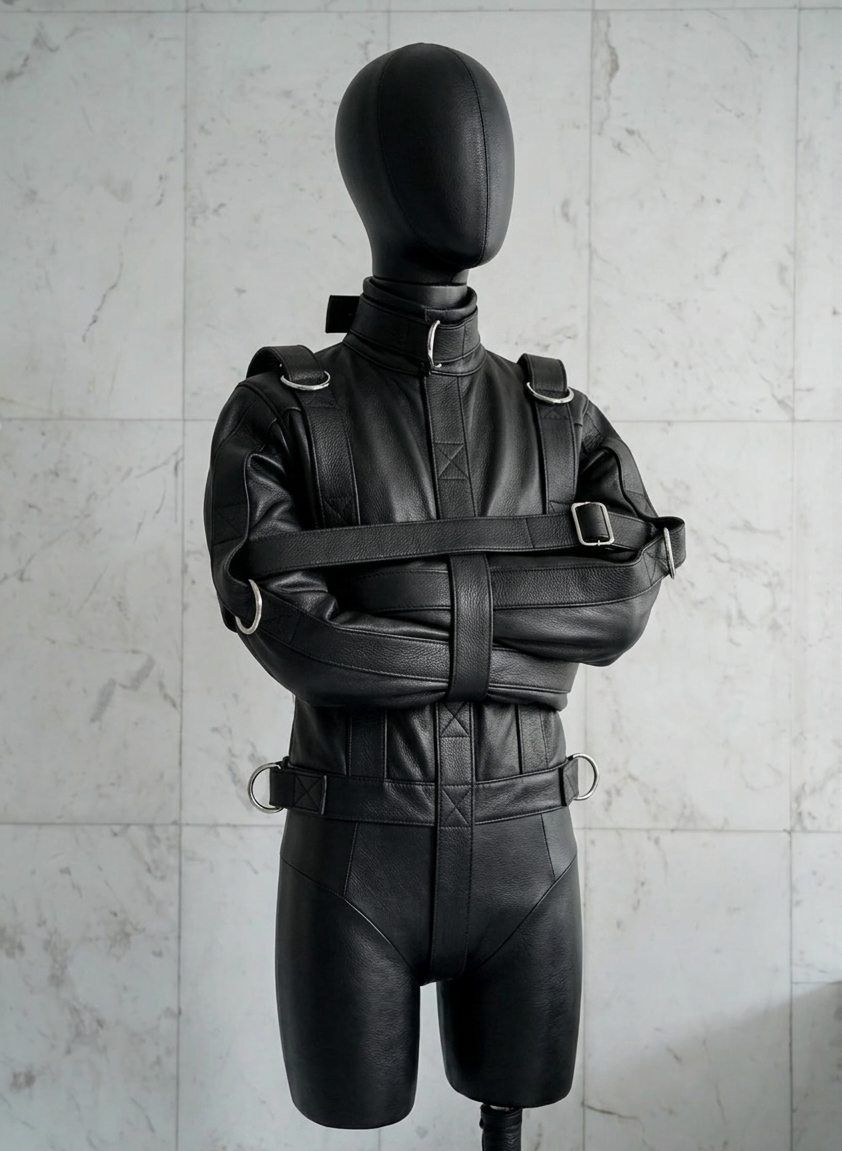 Black Leather Straight Jacket: The Ultimate Choice for Theatrical, Cosplay, and Professional Productions