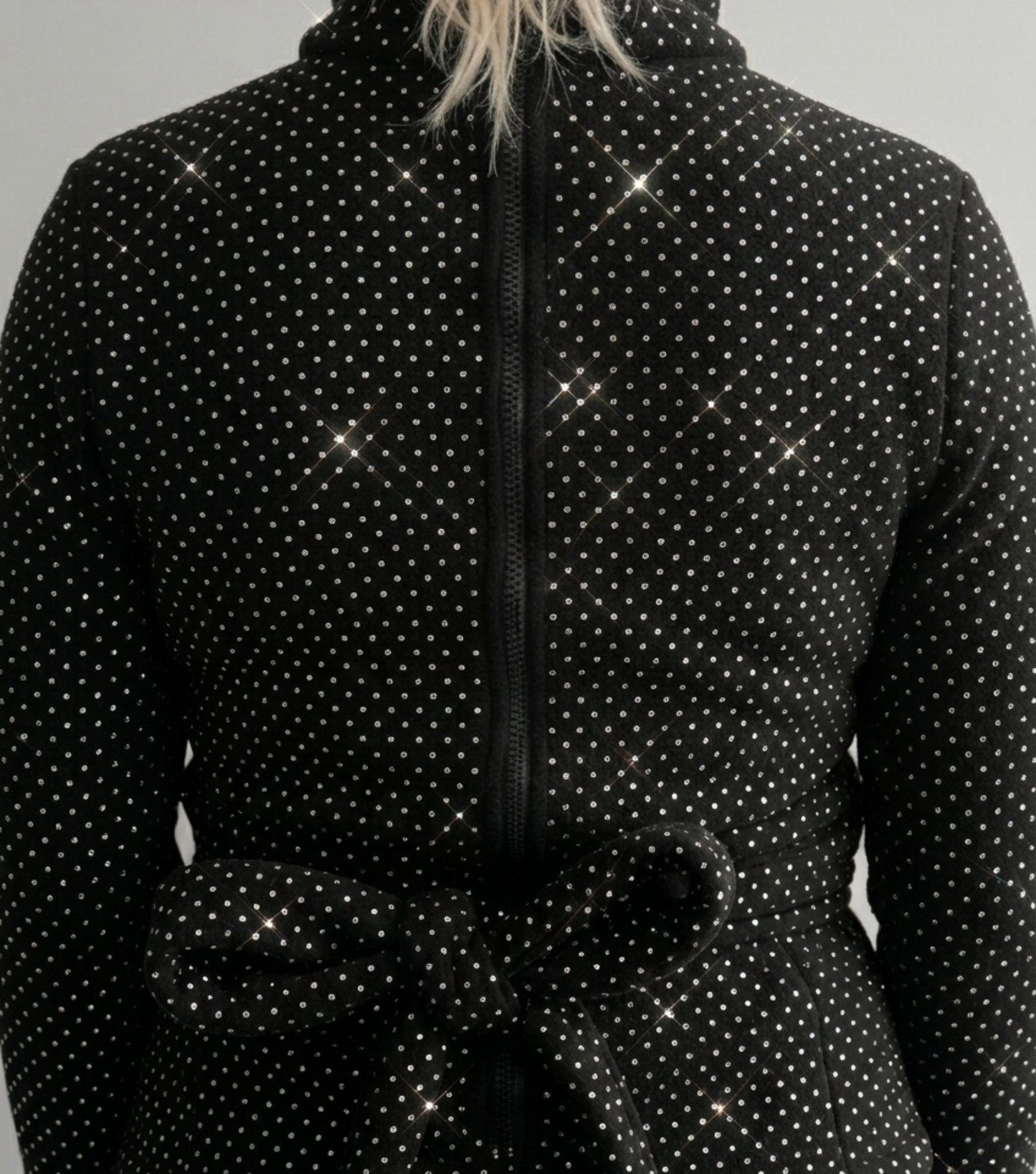Black Rhinestone Straight Jacket | Sparkly Fleece Restraint Jacket