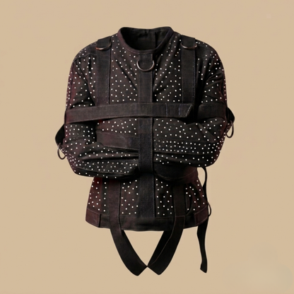 Rhinestone Canvas Straight Jacket – Sparkly Heavy Duty Theatrical Restraint Jacket