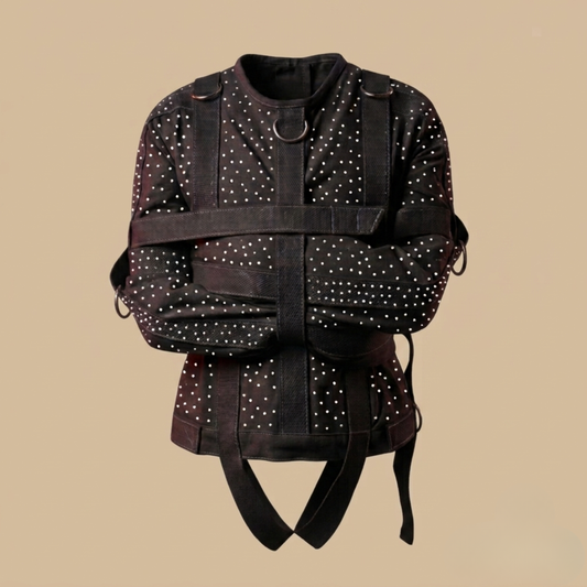 Rhinestone Canvas Straight Jacket – Sparkly Heavy Duty Theatrical Restraint Jacket