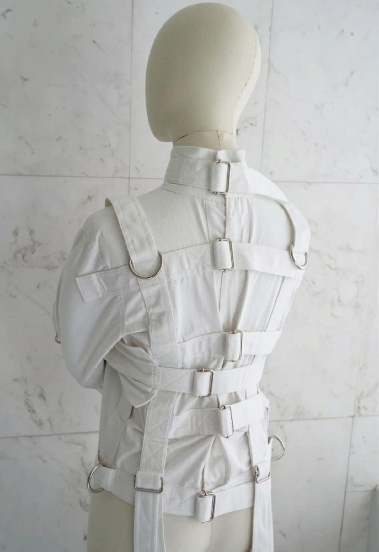 White Twill Straight Jacket Restraint Jacket | The Strait Jackets