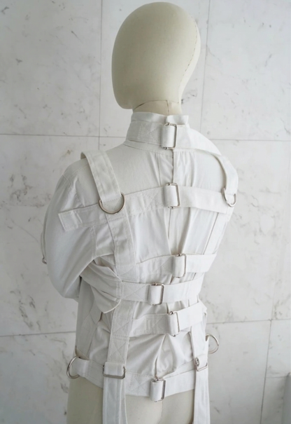 White Twill Straight Jacket Restraint Jacket | The Strait Jackets