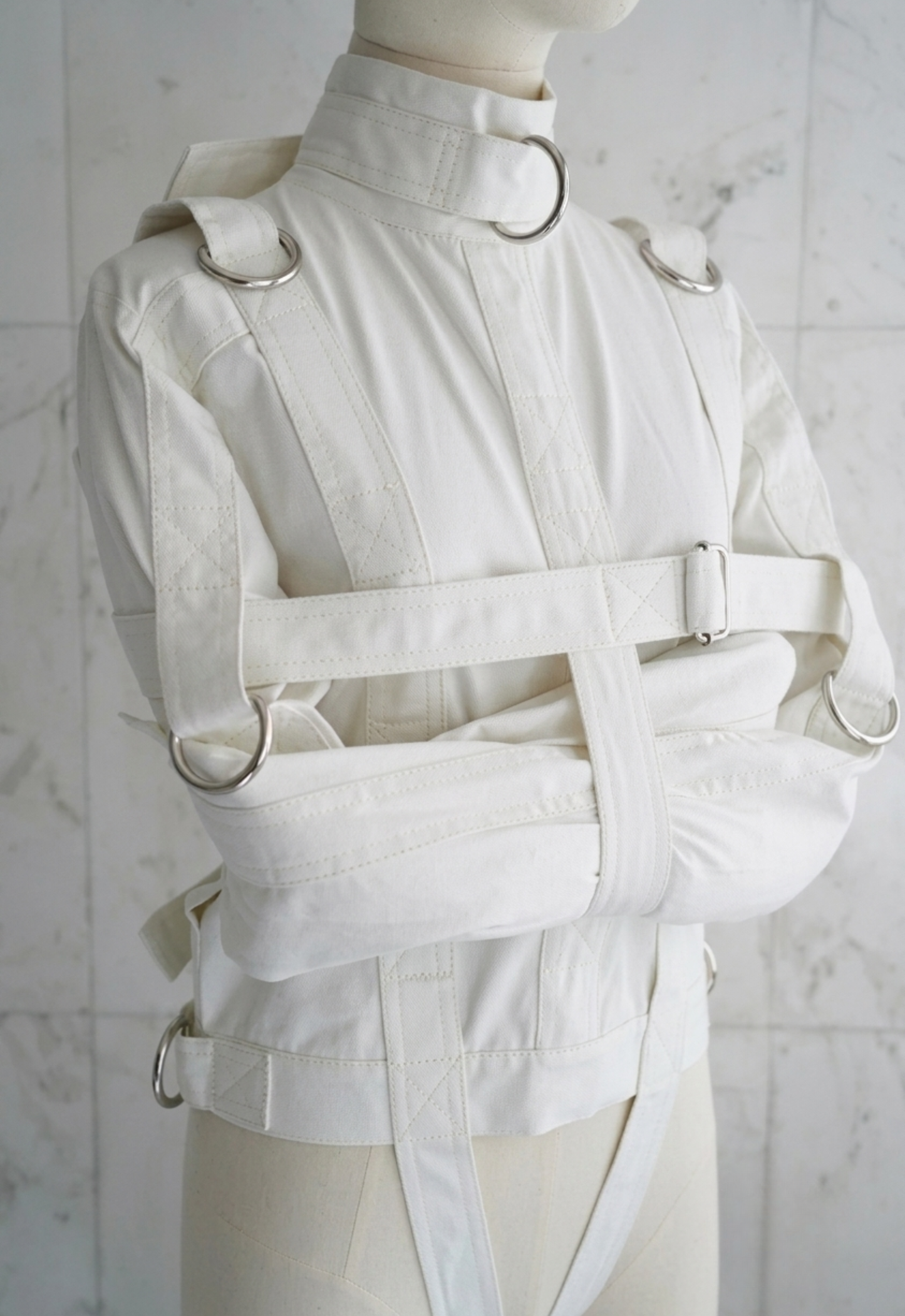 White Twill Straight Jacket Restraint Jacket | The Strait Jackets