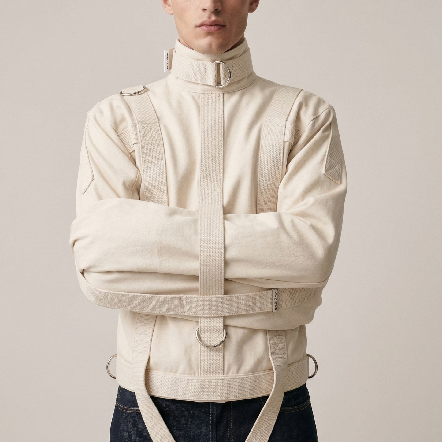 Heavy Duty Canvas Straight Jacket – Reinforced Straitjacket for Professional Use