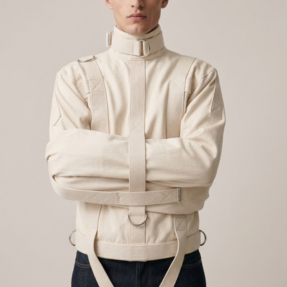 Heavy Duty Canvas Straight Jacket – Reinforced Straitjacket for Professional Use