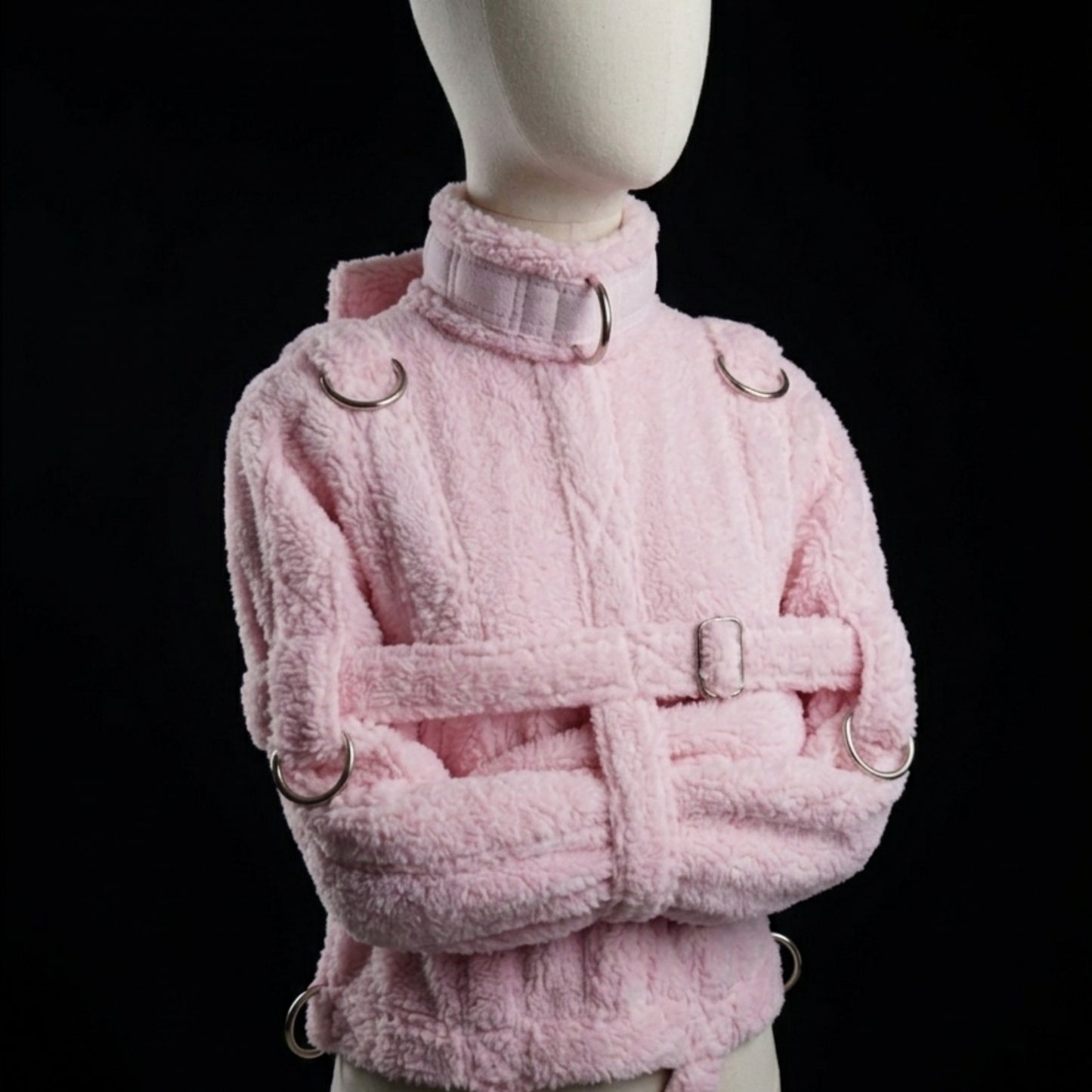 Pink Sherling Straight Jacket | Soft Sherpa-Lined Restraint Jacket