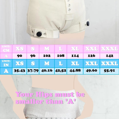 Heavy Duty Pink Diaper Cover Pants with Locks | Secure Restraint Costume