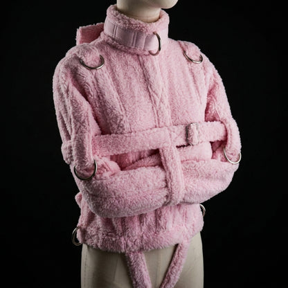 Pink Sherling Straight Jacket | Soft Sherpa-Lined Restraint Jacket