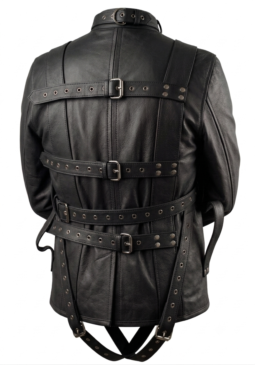 Black Leather Straight Jacket