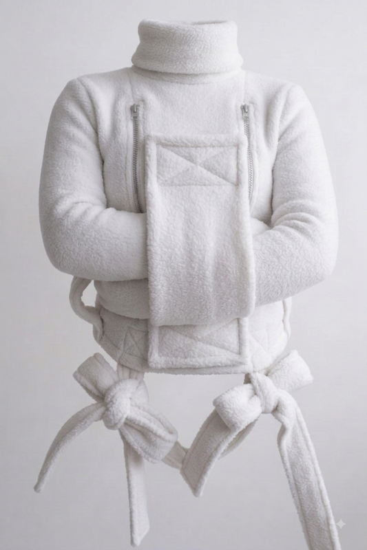 White Polar Fleece Strait Jacket