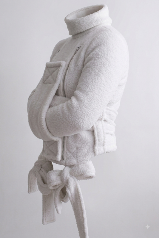 White Polar Fleece Strait Jacket