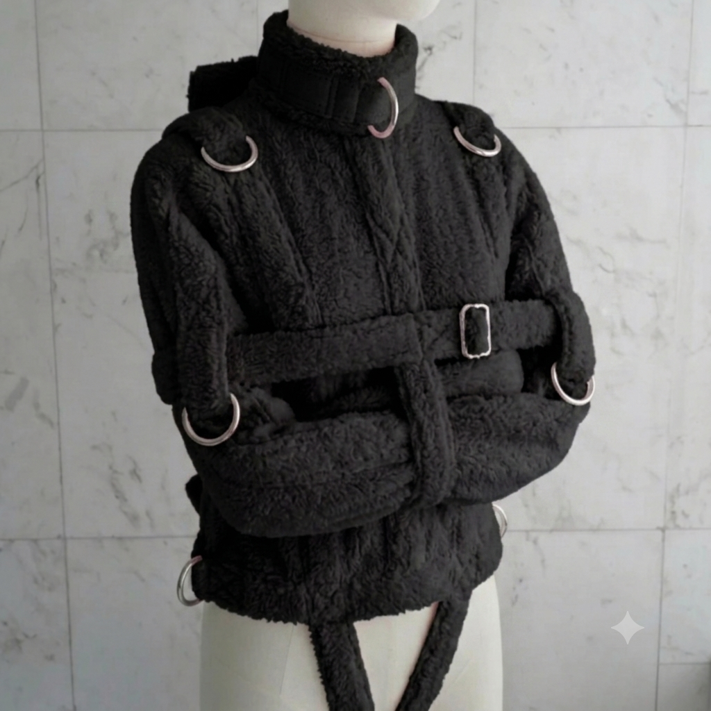Pink Sherling Straight Jacket | Soft Sherpa-Lined Restraint Jacket