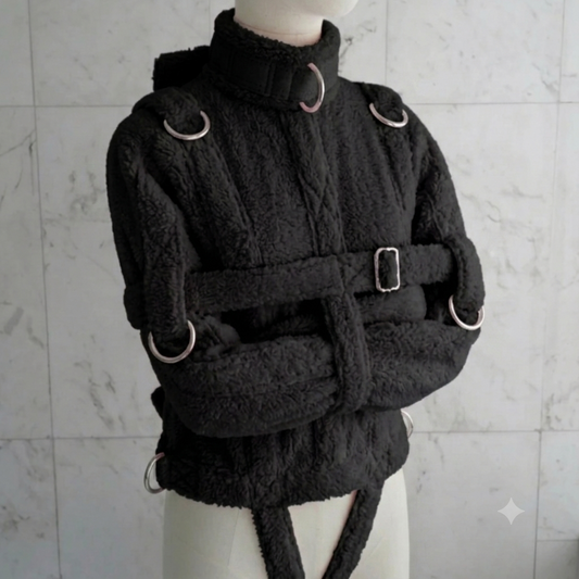 Pink Sherling Straight Jacket | Soft Sherpa-Lined Restraint Jacket