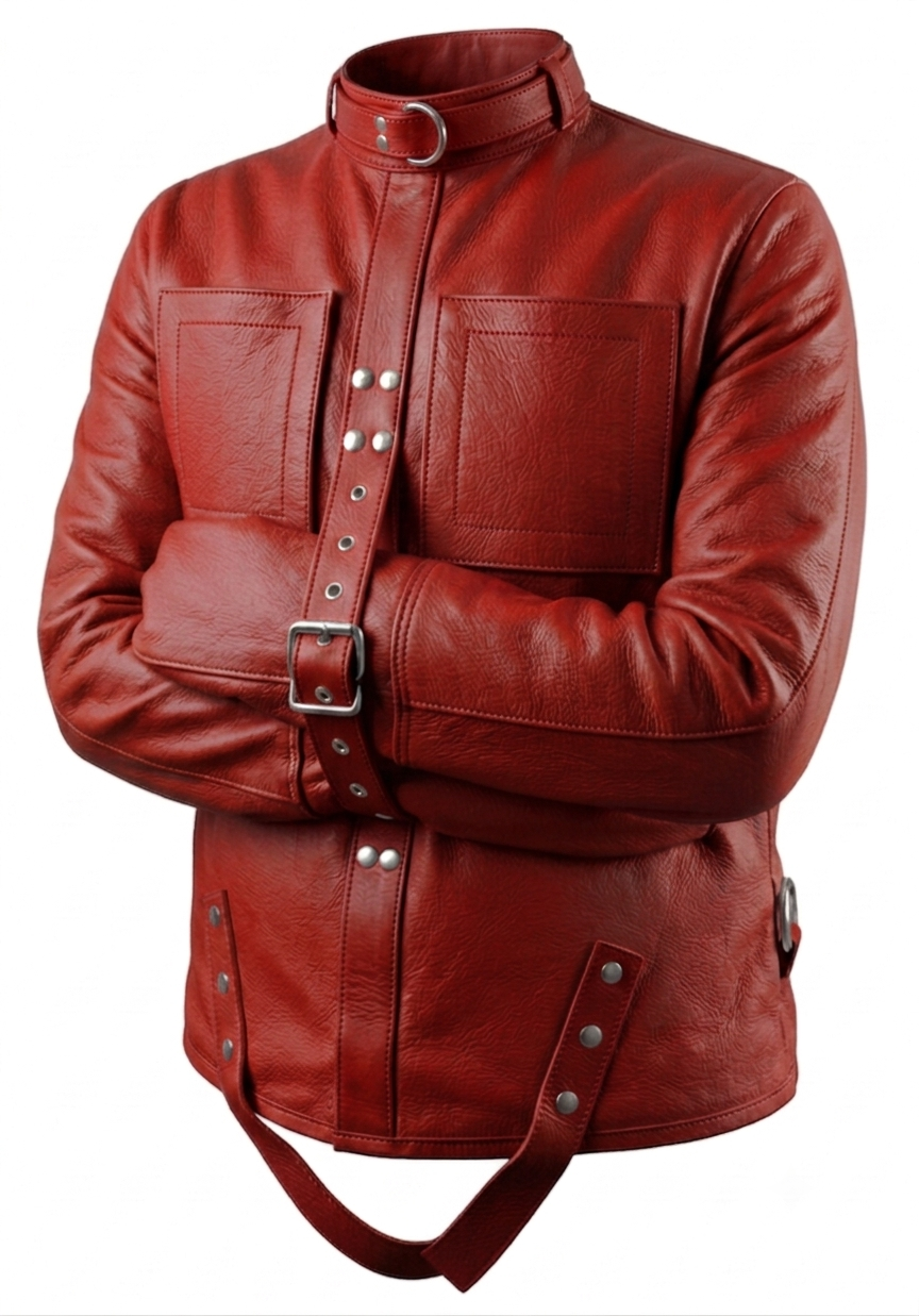 Red Leather Straight Jacket