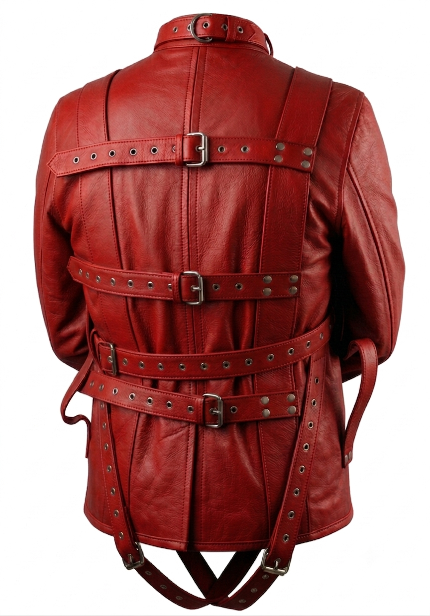 Red Leather Straight Jacket