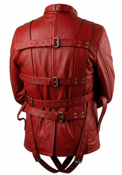 Red Leather Straight Jacket