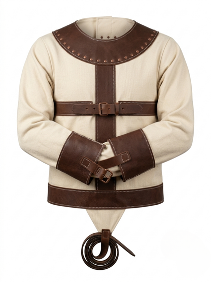 Canvas Straitjacket with Leather Straps