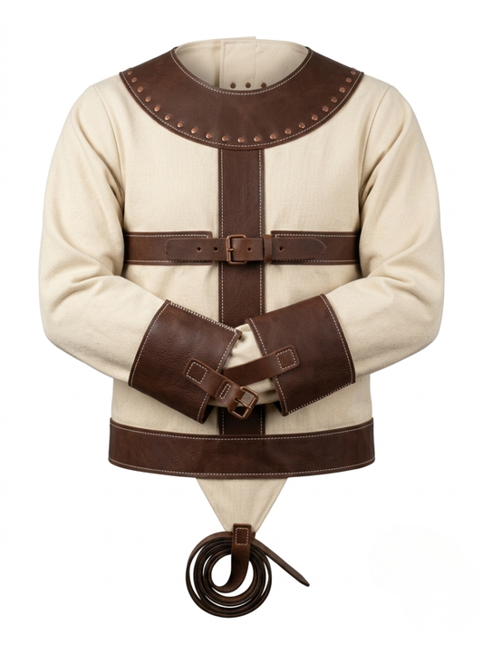 Canvas Straitjacket with Leather Straps