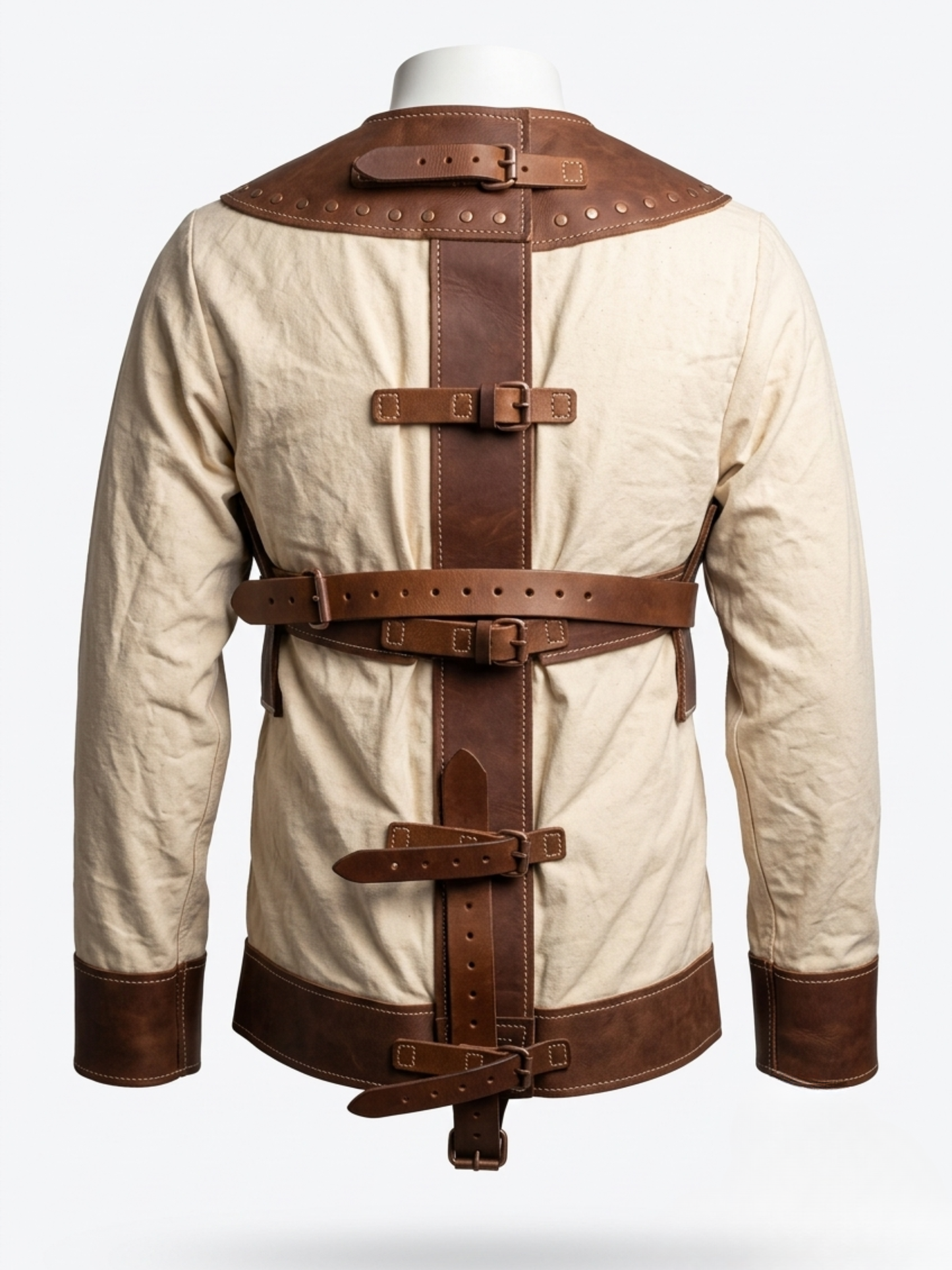 Canvas Straitjacket with Leather Straps