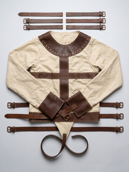 Canvas Straitjacket with Leather Straps