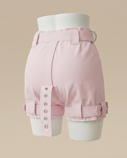 Heavy Duty Pink Diaper Cover Pants with Locks | Secure Restraint Costume