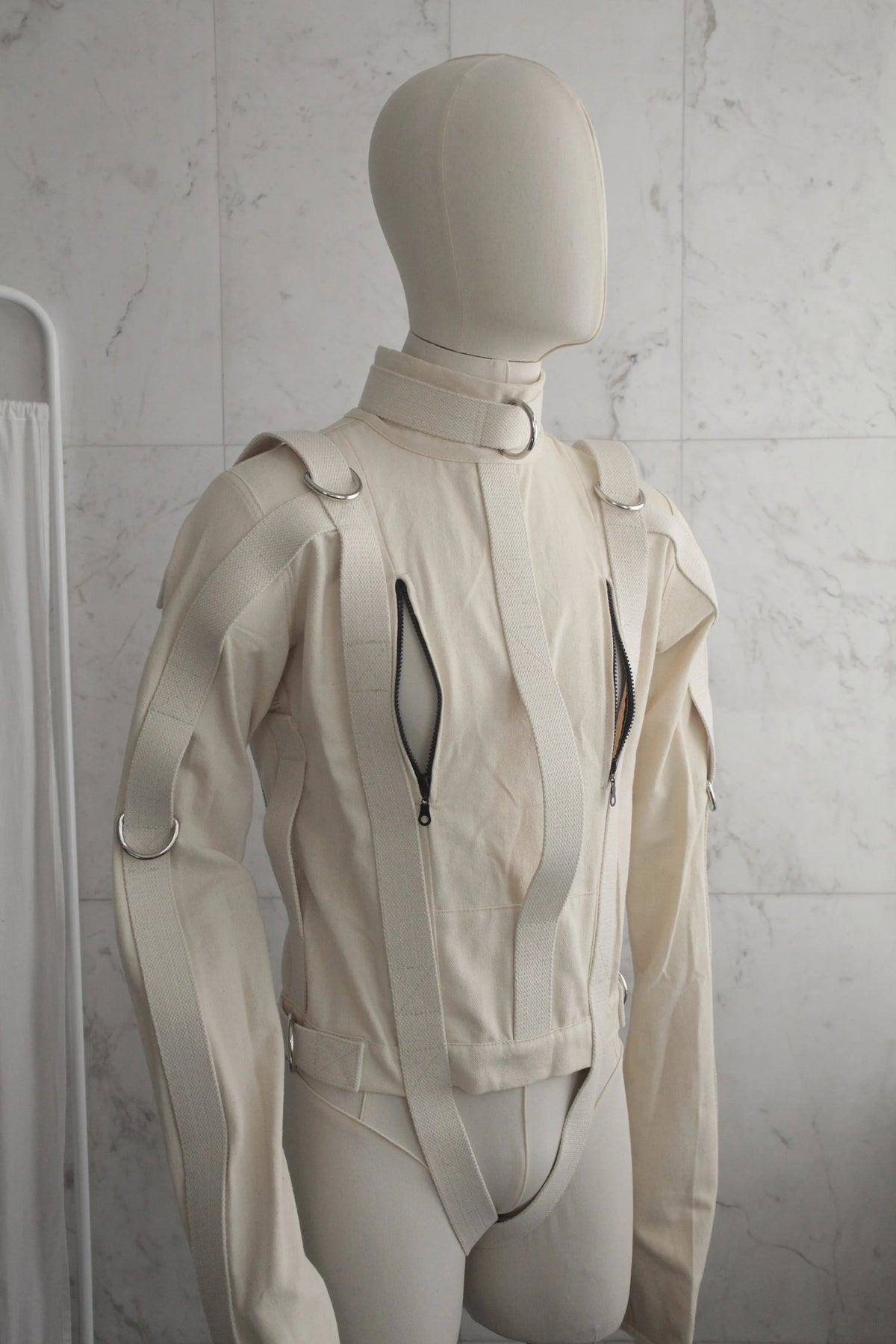 Restraint Jacket Straitjacket with Chest Zippers – Adjustable Secure Restraint Jacket ...