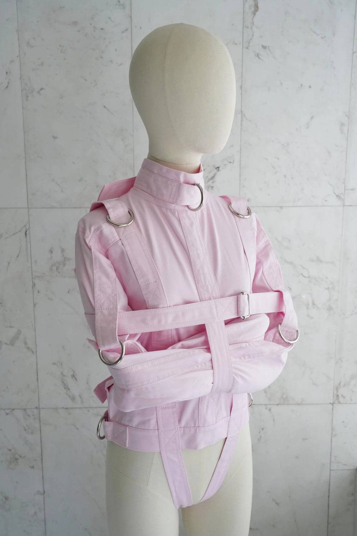 Baby Pink Straitjacket with Double Crotch Straps – ABDL, Cosplay & Theatrical Use