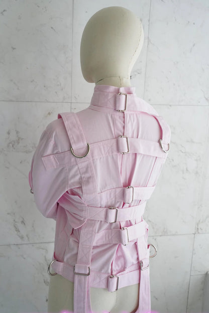 Baby Pink Straitjacket with Double Crotch Straps – ABDL, Cosplay & Theatrical Use