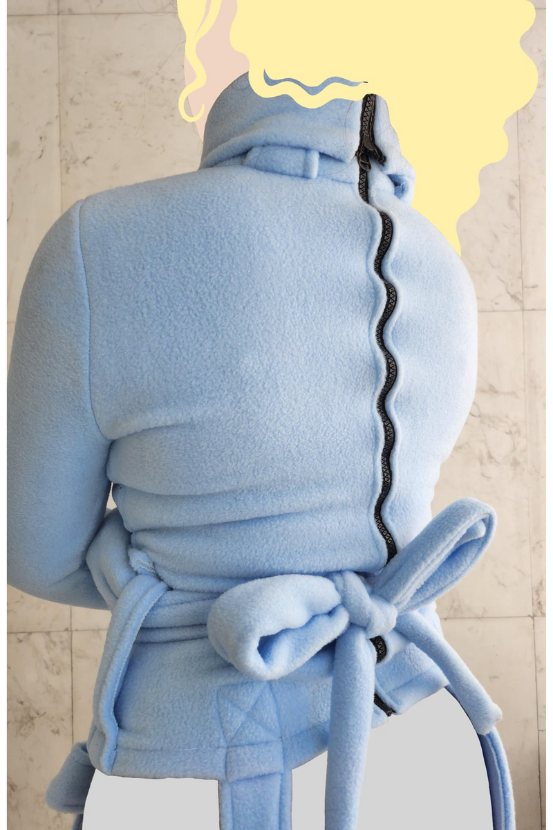 Polar Fleece ABDL Straitjacket with Chest Zippers – Custom Color Pajama Style Restraint