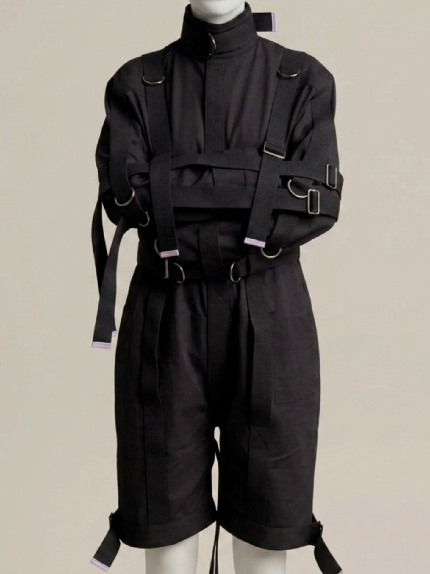 Heavy Duty Straight Jacket Bodysuit Romper Costume | Fully Functional Restraint Suit