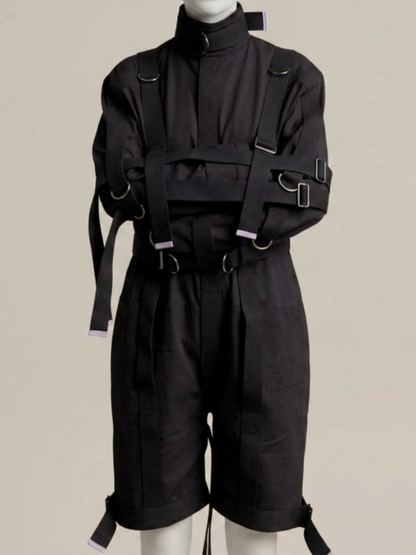 Heavy Duty Straight Jacket Bodysuit Romper Costume | Fully Functional Restraint Suit