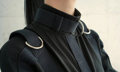 Black Canvas Straitjacket Costume with Side Crotch Straps – Fully Functional Theatrical Use Restraint