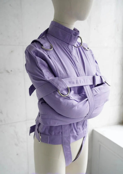 Purple ABDL Straitjacket – Heavy-Duty Adult Restraint Jacket with D-Rings
