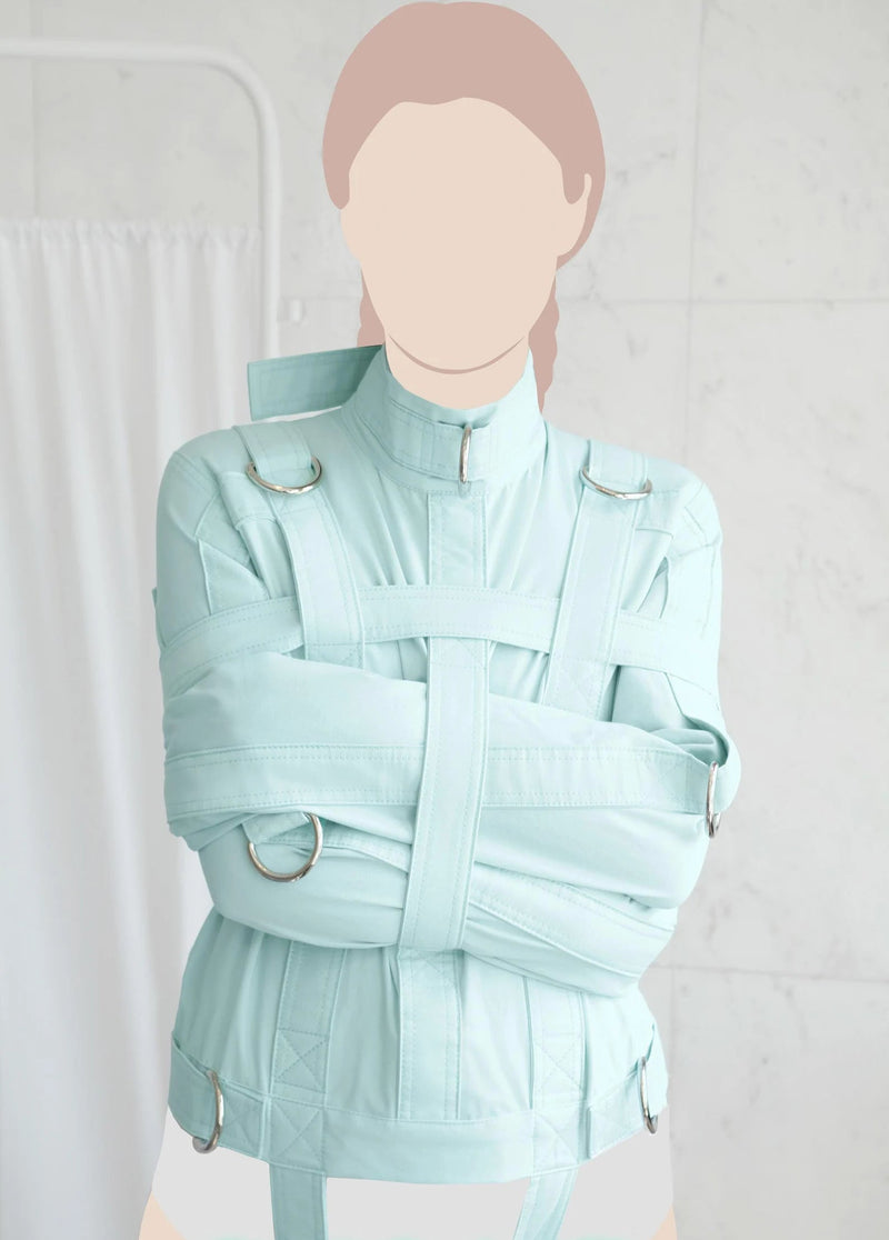 Baby Mint ABDL Straitjacket – Premium Adult Baby Diaper Lover Restraint with Heavy-Duty D-Rings & Secure Straps