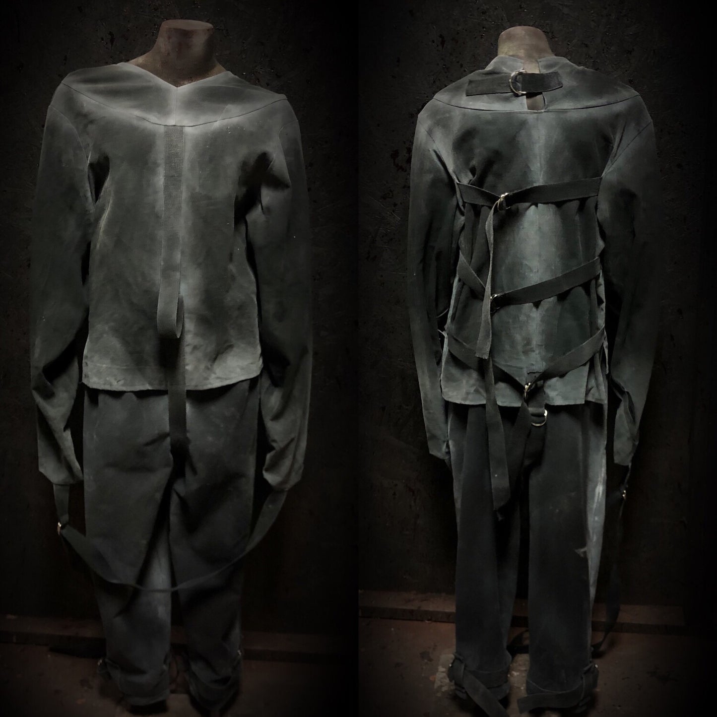 Black Straight Jacket _Restraint Pants