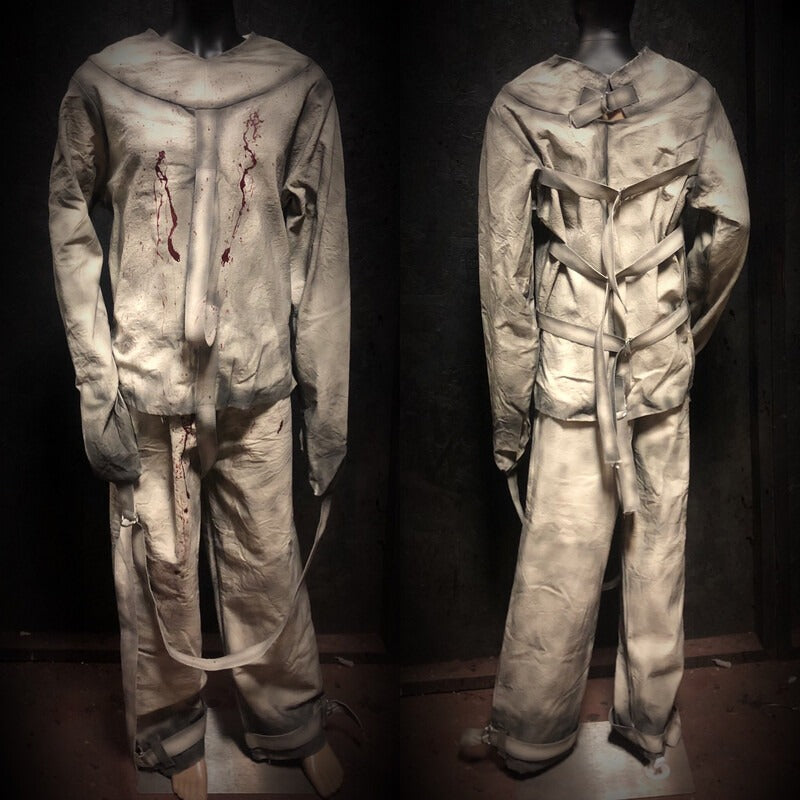 Committed Straitjacket with Restraint Pants – Heavy Duty Canvas Full Body Restraint Set for Cosplay & Theatrical Use