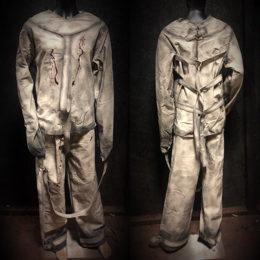 Committed Straitjacket with Restraint Pants – Heavy Duty Canvas Full Body Restraint Set for Cosplay & Theatrical Use