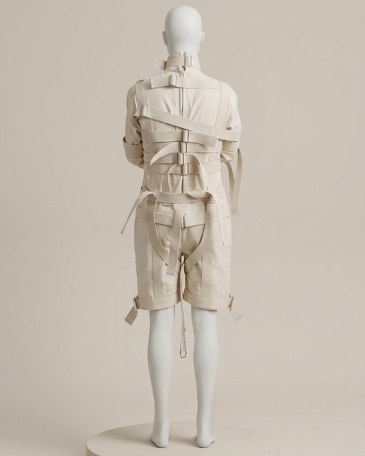 Heavy Duty Straight Jacket Bodysuit Romper Costume | Fully Functional Restraint Suit