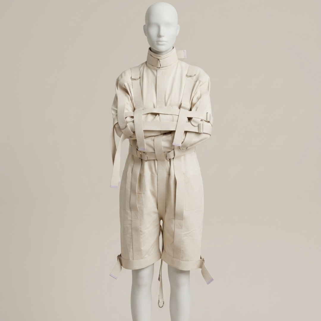 Heavy Duty Straight Jacket Bodysuit Romper Costume | Fully Functional Restraint Suit